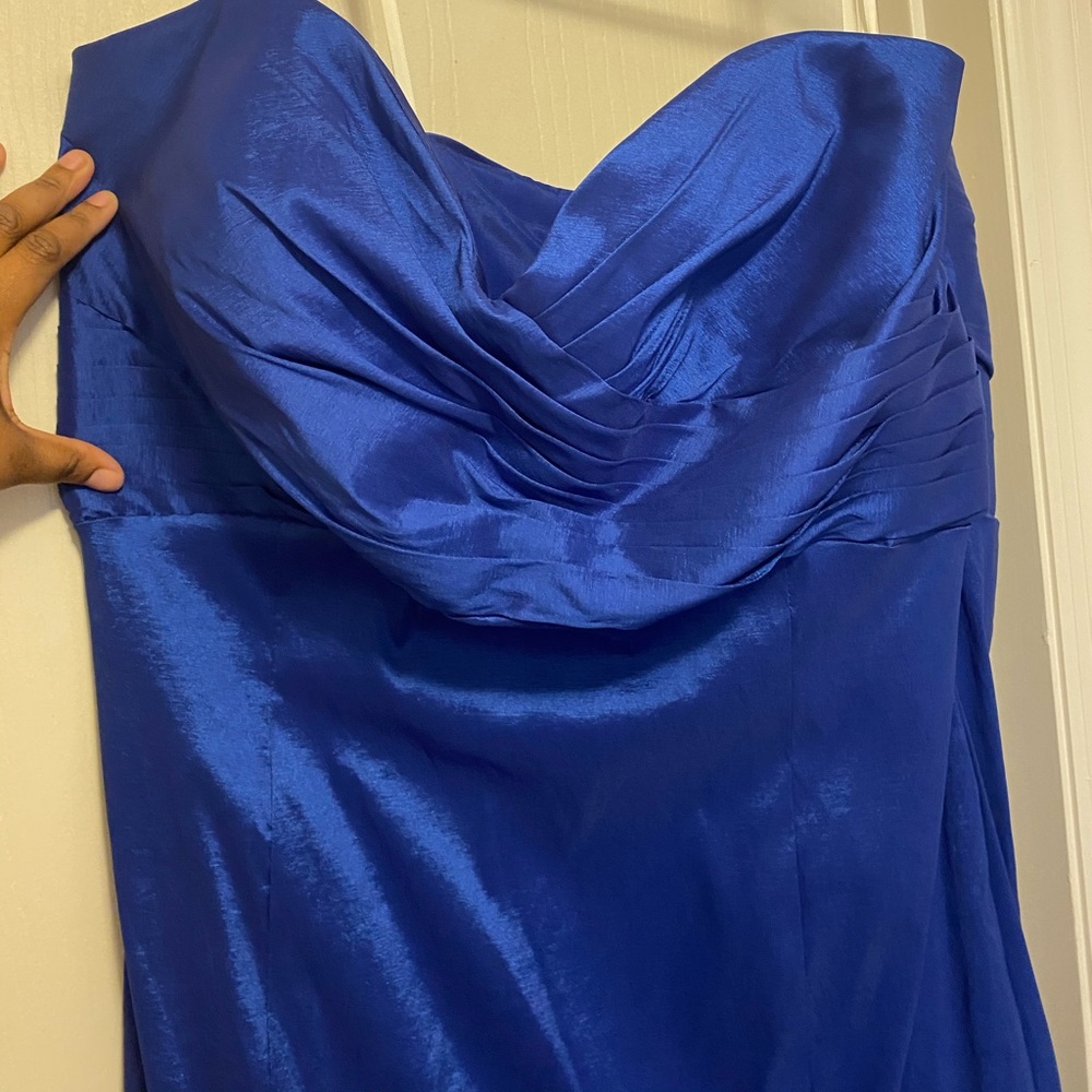 Royal Blue Mac Duggal high low - Picture 2 of 6